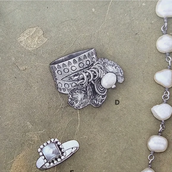 Silpada Sterling Silver Coin Pearl Cha Cha Ring R1902Size